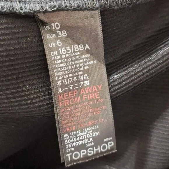 Topshop Black Ribbed Knit W/Open Back Bow Tie Midi Cocktail Dress Size US 6 - Picture 11 of 13